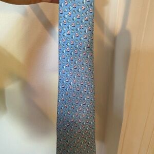 Vineyard Vines Light Blue Baseball Pattern Tie